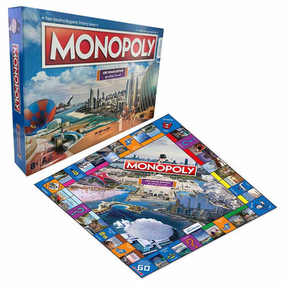 Winning Moves Monopoly AbuDhabi Official Edition, UAE Version, Family Board Game, Iconic Locations, Ages 8+