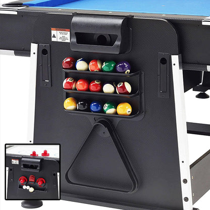COOLBABY 4 in 1 DGMT-3005 7ft Blue Pool Table Billiard + Air Hockey + Tennis Table
