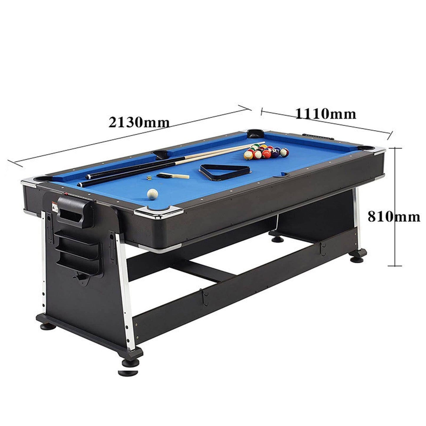 COOLBABY 4 in 1 DGMT-3005 7ft Blue Pool Table Billiard + Air Hockey + Tennis Table