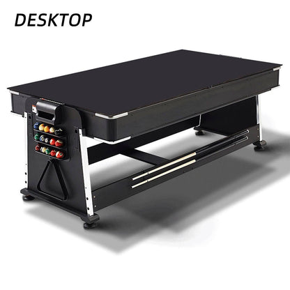 COOLBABY 4 in 1 DGMT-3005 7ft Blue Pool Table Billiard + Air Hockey + Tennis Table