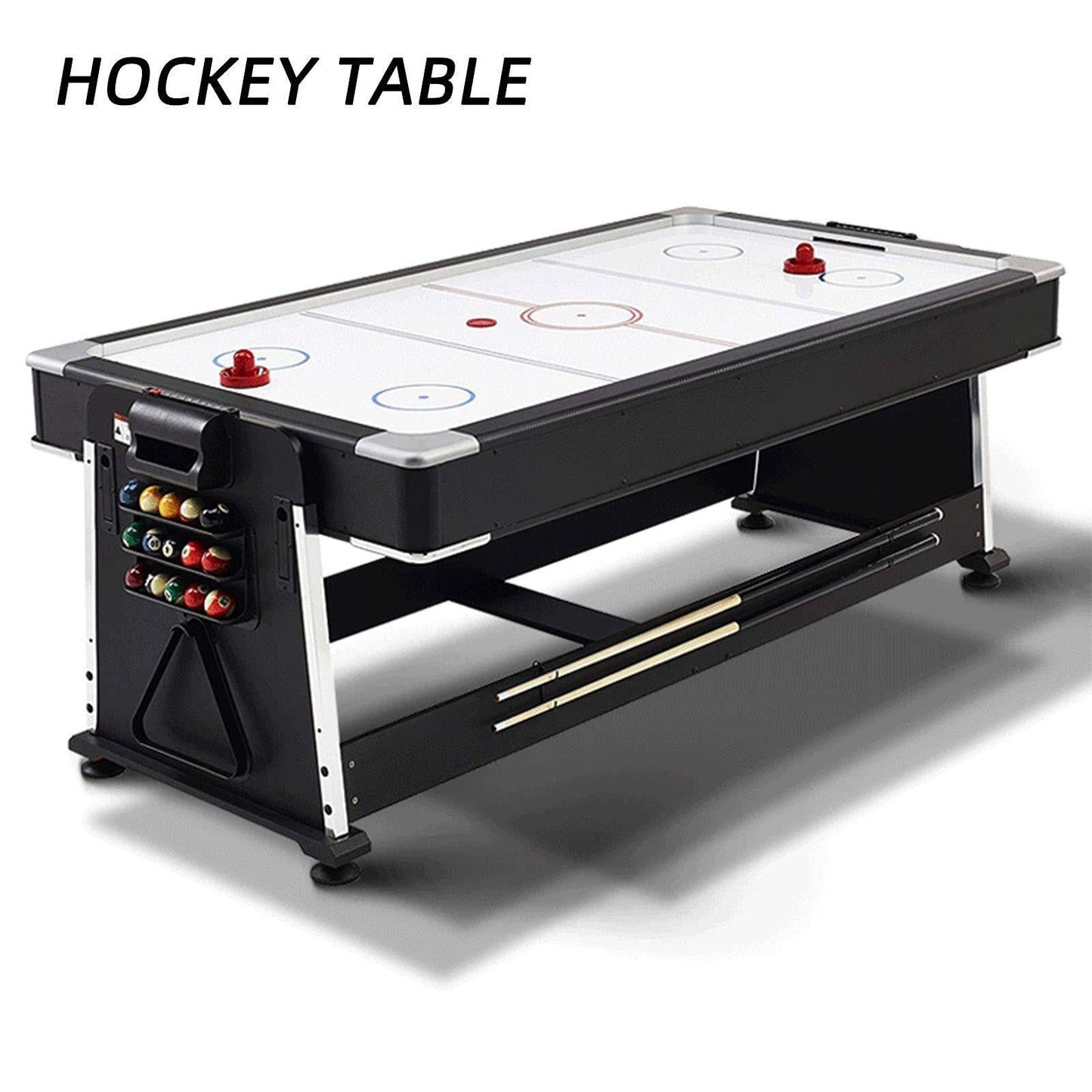 COOLBABY 4 in 1 DGMT-3005 7ft Blue Pool Table Billiard + Air Hockey + Tennis Table