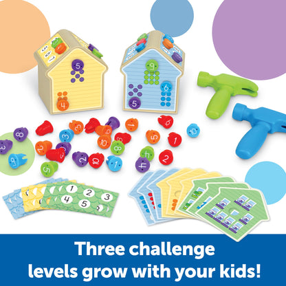 Learning Resources Number Nails Activity Set, Preschool Maths Game for Counting and Sequencing, Fine Motor and Early Math Skills Toy, Ages 3+