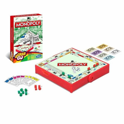 Monopoly Travel Edition Board Game by Hasbro, Spanish Version, Portable Family Game for 2 to 4 Players, Ages 8 and Up