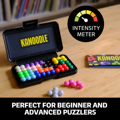 Learning Resources Kanoodle Brain Teaser Puzzle Game, 200 Logic Challenges for Kids and Adults, 2D and 3D Solo Game with Puzzle Pieces, Booklet, and Case, STEM Toy for Ages 7+