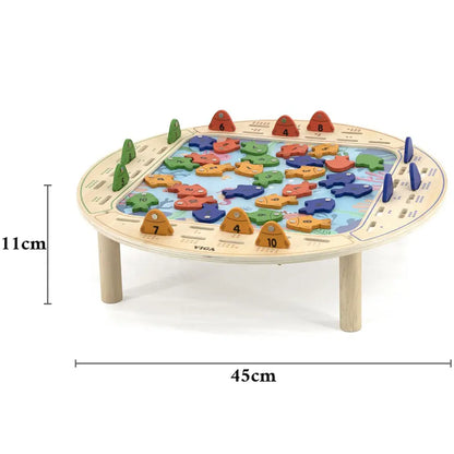 Viga Magnetic Wooden Fishing Game, Montessori Educational Toy, Develops Hand-Eye Coordination, Number Recognition & Motor Skills, Eco-Friendly & Non-Toxic, for Boys & Girls Ages 2+