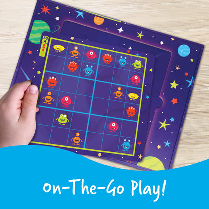 Learning Resources Magnetic Space Sudoku, 72 Puzzles, Magnetic Board and Pieces, Logic and Critical Thinking Game, Ages 4+, Travel-Friendly